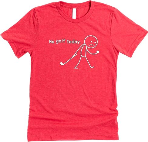 No Golf Today Shirt for Men & Women Funny Sad Stick Figure Graphic Tee for Golfer in Saudi Arabia