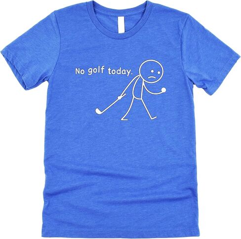 No Golf Today Shirt for Men & Women Funny Sad Stick Figure Graphic Tee for Golfer in Saudi Arabia