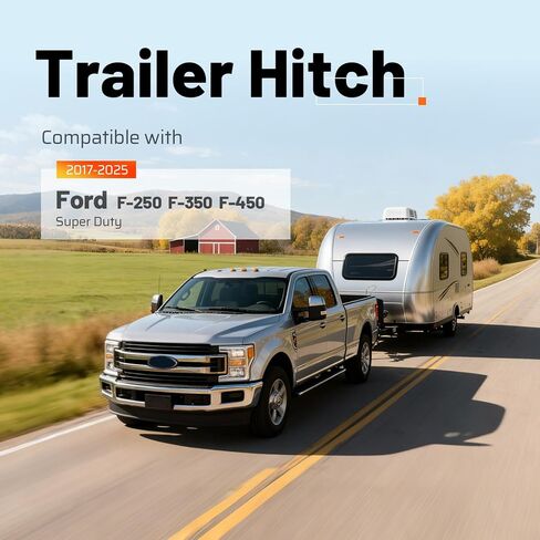 وصلة سحب مقطورة من الفئة 5، جهاز استقبال مربع 2.5 بوصة متوافق مع 2017-2025 Ford F-250 F-350 F-450 Super Duty in Kuwait