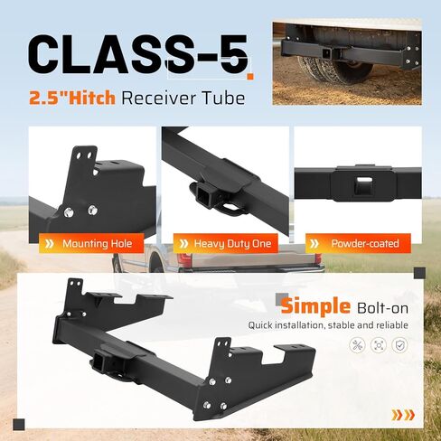 وصلة سحب مقطورة من الفئة 5، جهاز استقبال مربع 2.5 بوصة متوافق مع 2017-2025 Ford F-250 F-350 F-450 Super Duty in Kuwait