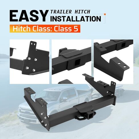 وصلة سحب مقطورة من الفئة 5، جهاز استقبال مربع 2.5 بوصة متوافق مع 2017-2025 Ford F-250 F-350 F-450 Super Duty in Kuwait