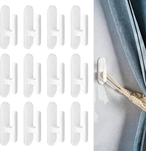 12-Pack Blind Cord Holders - Twisters, Hooks, and Cleats for Safe and Easy Cord Management on Window Blinds at Home, Office, or Kindergarten in Kuwait