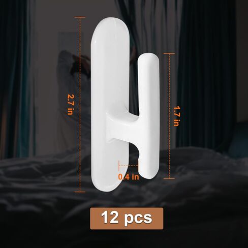 12-Pack Blind Cord Holders - Twisters, Hooks, and Cleats for Safe and Easy Cord Management on Window Blinds at Home, Office, or Kindergarten in Kuwait