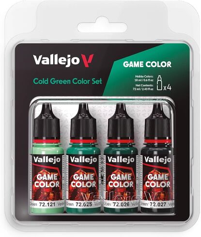 Vallejo Cold Green Color Set, 4pc in Saudi Arabia