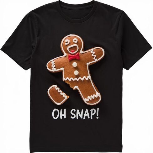 Oh Snap! Funny Christmas Gingerbread Man Humor T-Shirt in Saudi Arabia