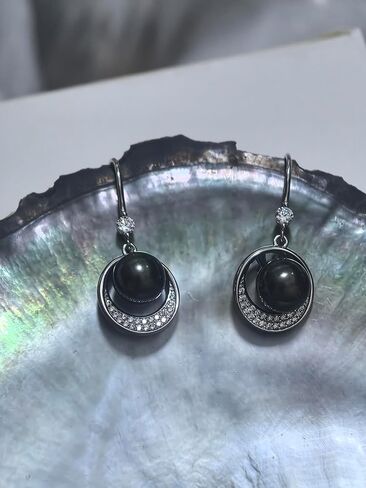 Gift for Wife -Pearl-Earrings-Gifts for Women- Wedding Birthday Anniversary-Mom Her Mothers Day Valentines Day Christmas-Sterling Silver Plated 18K Gold Pearl Dangle Earring Fine Jewelry in Saudi Arabia