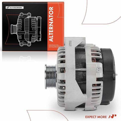 مولد كهربائي ممتاز متوافق مع شيفروليه C4500/C5500/C6500/C7500 Kodiak 2006-2009 وGMC C4500/C5500/C6500/C7500 Topkick 2006-2009، 6.6 لتر 8.1 لتر، 12 فولت 150 أمبير 6 أخدود في اتجاه عقارب الساعة in Saudi Arabia