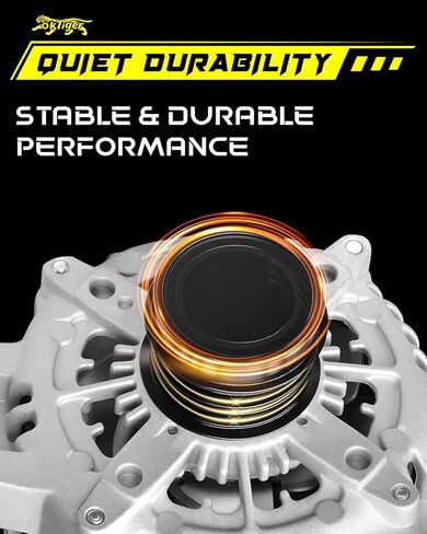 Oktiger 180A Upgraded Alternator for Dodge Durango 2011-2020 3.6L Charger 2011-2021 Challenger 2015-2021, for Jeep Grand Cherokee, 3.6L V6 12V 180A Clockwise 6-Groove Clutch Pulley, OE 4801778AF in Kuwait