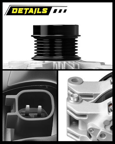 Oktiger 180A Upgraded Alternator for Dodge Durango 2011-2020 3.6L Charger 2011-2021 Challenger 2015-2021, for Jeep Grand Cherokee, 3.6L V6 12V 180A Clockwise 6-Groove Clutch Pulley, OE 4801778AF in Kuwait