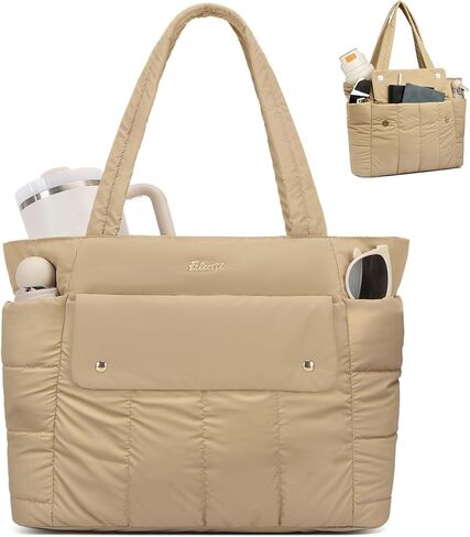 حقيبة حمل منتفخة للنساء من Eslcorri، حقيبة كتف منتفخة للعمل بسعة 21 لتر، حقيبة مبطنة للممرضات والمعلمات للسفر وصالة الألعاب الرياضية in Kuwait
