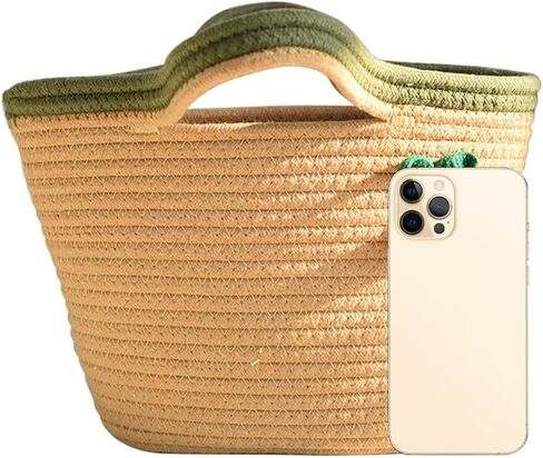 Cotton Bucket Bags For Women Travel Beach Totes Bag Cherry Woven Summer Tote Handmade Straw Beach Hobo Tote Handbag in Kuwait