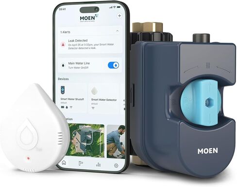 Moen 920-003 Flo Smart Water Monitor and Shutoff 25-ft Extension Cable, Black in Kuwait