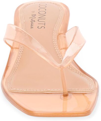 Coconuts by Matisse Margo Jelly Kitten Heel Sandal, Natural, 7 in Kuwait