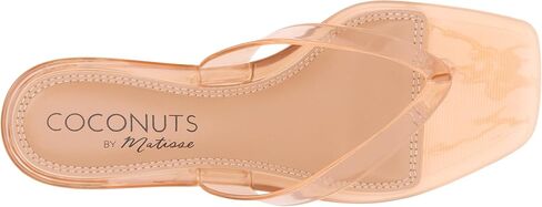 Coconuts by Matisse Margo Jelly Kitten Heel Sandal, Natural, 7 in Kuwait