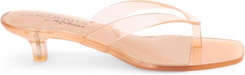 Coconuts by Matisse Margo Jelly Kitten Heel Sandal, Natural, 7 in Kuwait