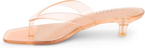 Coconuts by Matisse Margo Jelly Kitten Heel Sandal, Natural, 7 in Kuwait
