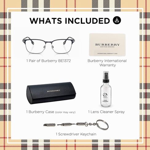 BURBERRY MALCOLM BE1372 Rectangle Shape Metal Eyeglasses with Luxury Eyewear Kit in Saudi Arabia
