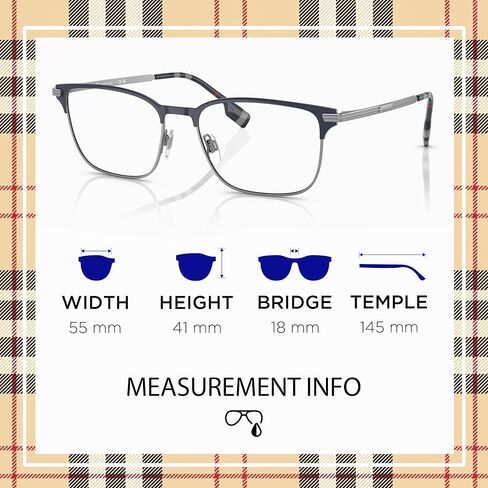 BURBERRY MALCOLM BE1372 Rectangle Shape Metal Eyeglasses with Luxury Eyewear Kit in Saudi Arabia