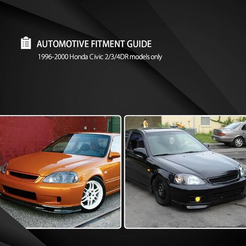 AUTOZENSATION متوافق مع 1996-2000 Honda Civic EK 2/3/4Dr، زوج مسار السكك الحديدية لمقعد السباق in Kuwait