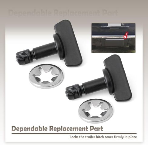 11612235 Zinc Alloy Bolts Replacement for Chevrolet Tahoe Traverse for GMC Yukon Denali 2015 2016 2017 2018 2019 2020 2021 2022 2023 2024, Replace 11612237 2Pcs Trailer Hook Hitch Cover Part in Kuwait