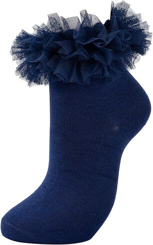 جوارب نسائية كبيرة مكشكشة منفوش من الدانتيل الكفة القطنية فستان مكشكش لطيف جورب بوبي مكشكش للنساء البالغات in Kuwait