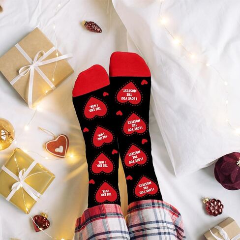 جوارب مضحكة للنساء والرجال، جوارب لطيفة على شكل قلب للأم والزوجة والزوج والأصدقاء وزملاء العمل، هدايا عيد ميلاد مبتكرة لها، هدايا عيد الأم للزوجة الأم in Kuwait