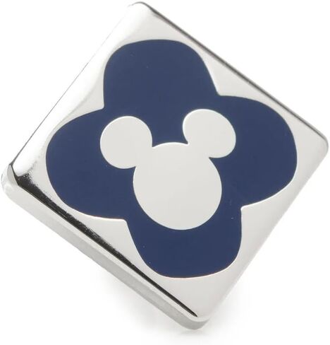 Disney Cufflinks, Inc Mickey Mouse Socks and Lapel Pin Gift Set – Blue Cotton Blend Socks with Mickey Silhouette Design & Matching Enamel Pin, Official Merchandise in Saudi Arabia