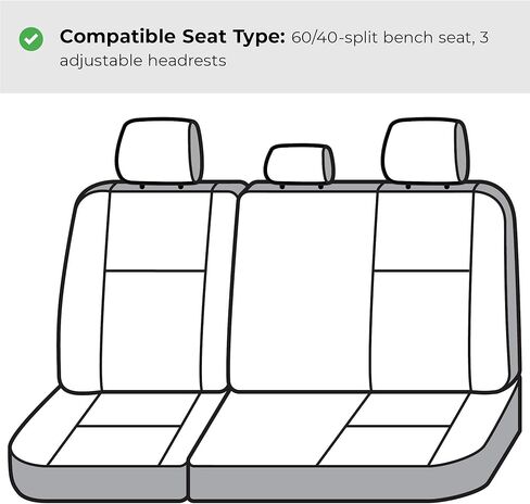 Covercraft Carhartt SeatSaver Custom Seat Covers | Fits 2022-2025 Toyota Tundra | 2nd Row 60/40 Bench Seat, Duckweave Brown in Saudi Arabia