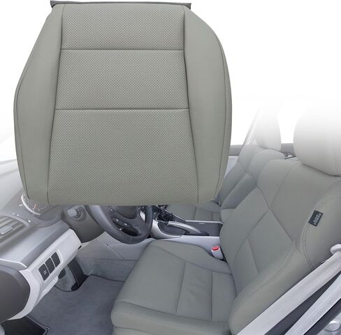 Driver Side Replacement Leather Perforated Bottom seat Cover Gray Compatible with Acura TSX 2009 2010 2011 2012 2013 2014 in Saudi Arabia