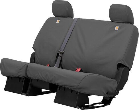 Covercraft Carhartt SeatSaver Custom Seat Covers | Fits 2022-2025 Toyota Tundra | 2nd Row 60/40 Bench Seat, Duckweave Brown in Saudi Arabia
