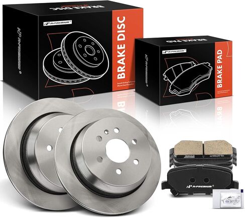 A-Premium 12.75 inch (324mm) Rear Drilled and Slotted Disc Brake Rotors + Ceramic Pads Kit Compatible with Select Chevrolet and GMC Models - Colorado, Canyon, 2015-2020, 6-PC Set in Saudi Arabia