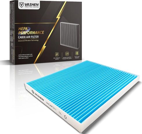 CF10728 Cabin Air Filter for Smooth Airflow & H11-Grade Filtration, Fit for Hyundai Elantra 2007-2016, for Elantra Coupe/GT 2013 2014-2017, for Accent 2008-2011 - Skyblue Composite Media in Kuwait