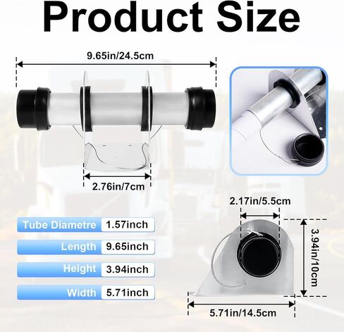8 Pack Trailer Document Holder Registration Card Box with End Caps Waterproof Aluminum 1-5/8" x 9-7/16" Tube Style for Truck and Trailer in Kuwait