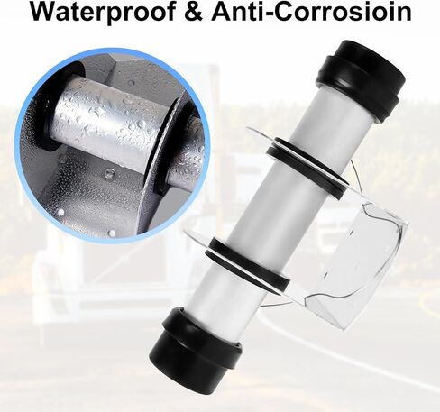 8 Pack Trailer Document Holder Registration Card Box with End Caps Waterproof Aluminum 1-5/8" x 9-7/16" Tube Style for Truck and Trailer in Kuwait