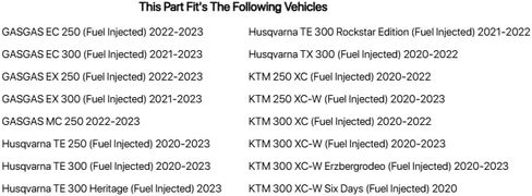 طقم خرطوم الرادياتير Tusk باللون الأبيض لـ Husqvarna TE 250 (حقن الوقود) 2020-2023 in Saudi Arabia
