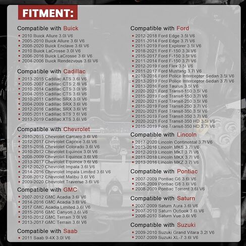 Iridium Spark Plugs Set of 6 6509 Fits for 11-18 Ford F150 Edge Explorer Taurus Chevy Equinox Impala GMC Acadia Terrain Buick Enclave LaCrosse Cadillac CTS SRX Lincoln MKZ 3.5L 3.6L 3.7L #LTR6IX-11 in Kuwait