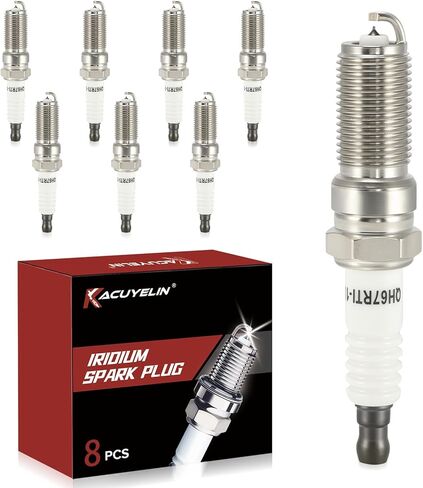 Iridium Spark Plugs Set of 8 6509 Compatible with Ford F150 5.0 Mustang 2010 2011 2012 2013 2014 2015 2016 2017,F250 F350 E350 Super Duty 2011-2021 V8 6.2L Replaces 90117,#LTR6IX-11 ILTR6E11,91276 in Kuwait