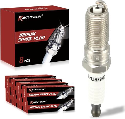Iridium Spark Plugs Set of 8 6509 Compatible with Ford F150 5.0 Mustang 2010 2011 2012 2013 2014 2015 2016 2017,F250 F350 E350 Super Duty 2011-2021 V8 6.2L Replaces 90117,#LTR6IX-11 ILTR6E11,91276 in Kuwait