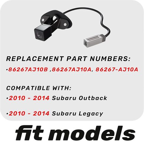 Anpher 86267AJ10B كاميرا احتياطية كاميرا الرؤية الخلفية مناسبة لسوبارو ليجاسي Outback (2010-2014) استبدال OE 86267AJ10B, 86267AJ10A, 86267-AJ10A in Kuwait