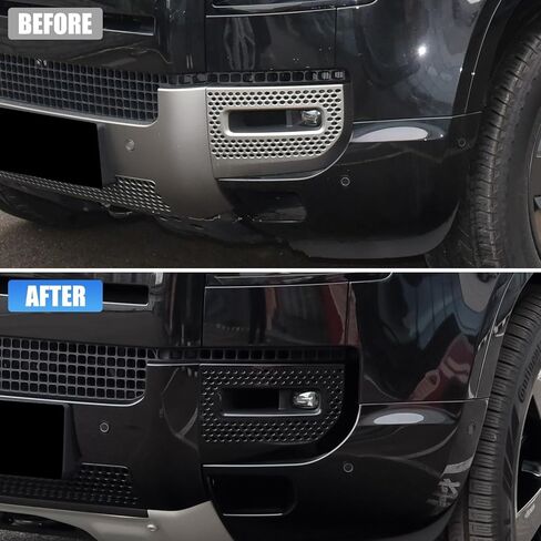 غطاء خفيف للضباب الأمامي متوافق مع 2020-2025 لاند روفر ديفندر 90 110 130 مصابيح ضباب الحرس حامي الملحقات الخارجية in Kuwait