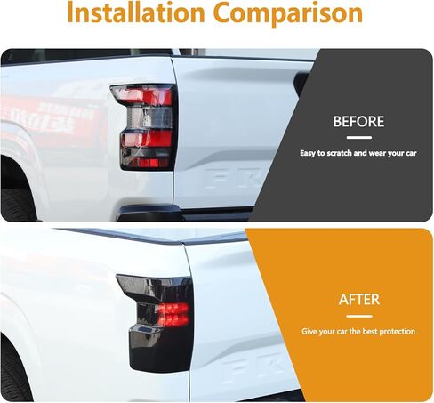2PCS Rear Tail Light Cover Compatible with Nissan Frontier 2022-2025 ABS Smoked Black Tail Light Lampshade Cover Trim Rear Headlight Protection Cover Exterior Accessories in Saudi Arabia