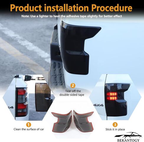 2PCS Rear Tail Light Cover Compatible with Nissan Frontier 2022-2025 ABS Smoked Black Tail Light Lampshade Cover Trim Rear Headlight Protection Cover Exterior Accessories in Saudi Arabia