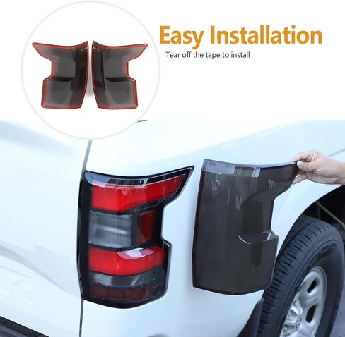 2PCS Rear Tail Light Cover Compatible with Nissan Frontier 2022-2025 ABS Smoked Black Tail Light Lampshade Cover Trim Rear Headlight Protection Cover Exterior Accessories in Saudi Arabia