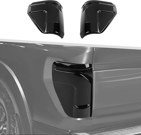 Jimen Fit for Ford F150 2024-2025, 2PCS Smoked Rear Tail Light Cover Taillight Trim Tint in Saudi Arabia