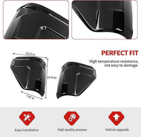 Jimen Fit for Ford F150 2024-2025, 2PCS Smoked Rear Tail Light Cover Taillight Trim Tint in Saudi Arabia