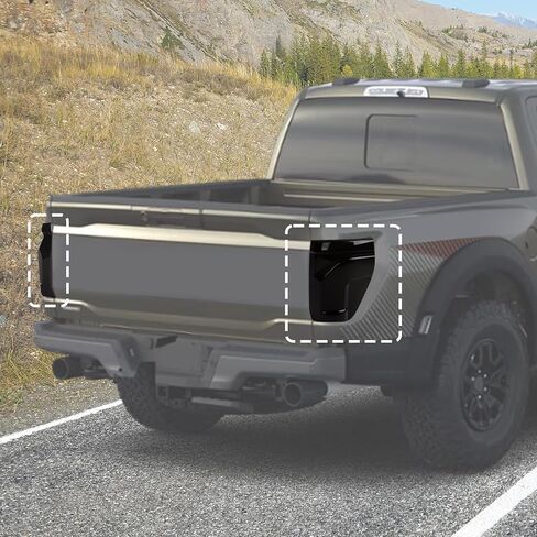 Jimen Fit for Ford F150 2024-2025, 2PCS Smoked Rear Tail Light Cover Taillight Trim Tint in Saudi Arabia