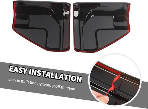 Jimen Fit for Ford F150 2024-2025, 2PCS Smoked Rear Tail Light Cover Taillight Trim Tint in Saudi Arabia