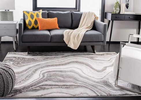 SAFAVIEH Craft Collection Accent Rug - 2'7" x 5', Grey & Silver, Modern Abstract Design, Non-Shedding & Easy Care, Ideal for High Traffic Areas in Entryway, Living Room, Bedroom (CFT819G) in Saudi Arabia