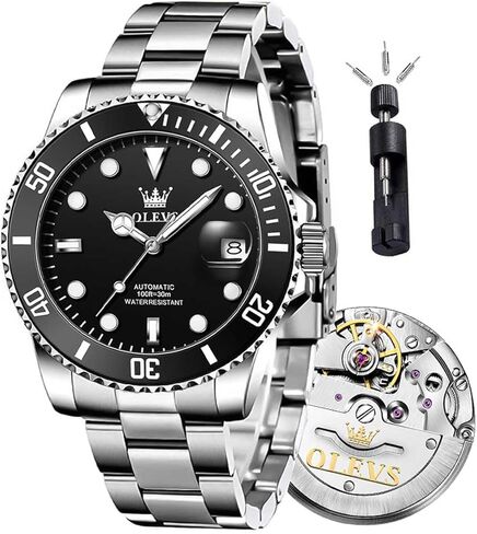 OLEVS Watch for Men Waterproof Automatic Mechanical Stringing Hollow Out Men's Watches in Saudi Arabia