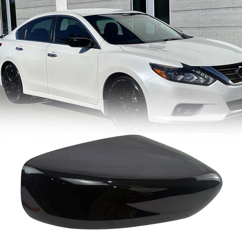 Passenger Side Mirror Cover Compatible with 2013-2018 Nissan Altima Mirror Cover Caps Housing With Turn Signal Light (Glossy Black) in Saudi Arabia
